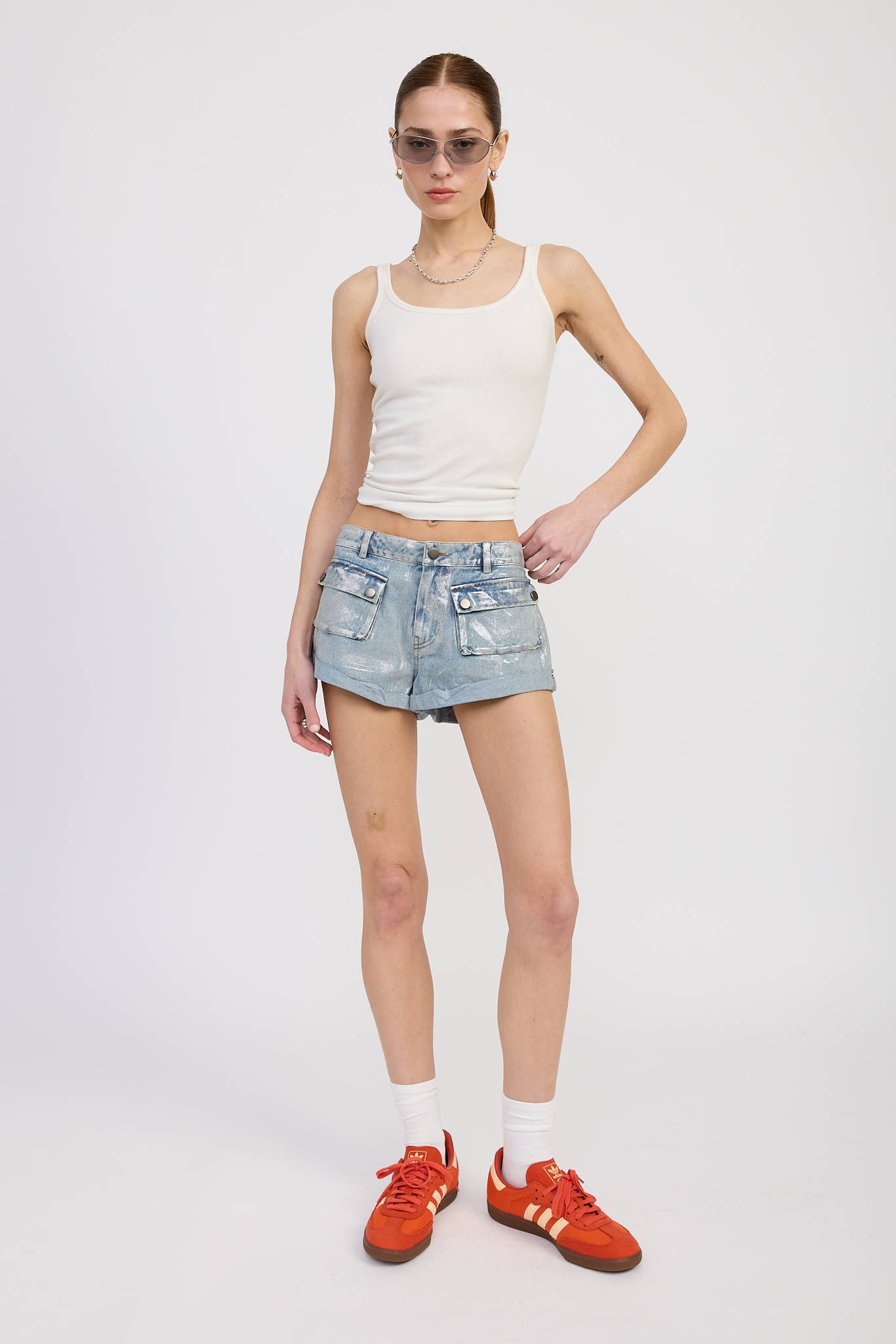 Low Waist Denim Shorts