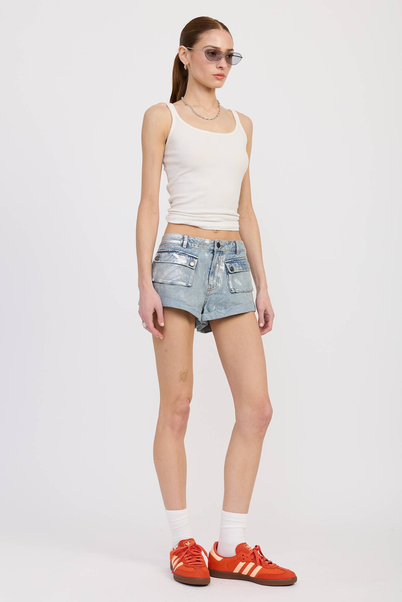 Low Waist Denim Shorts