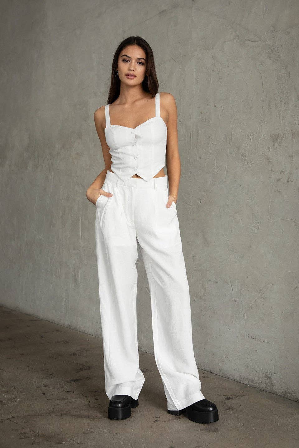 Linen Straight Leg Pants