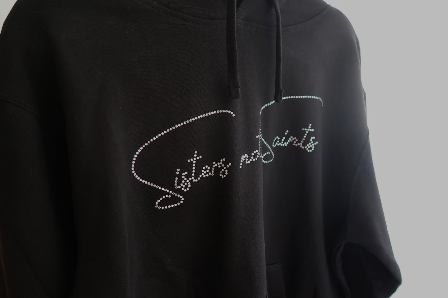 Bedazzled Sisters Not Saints Hoodie
