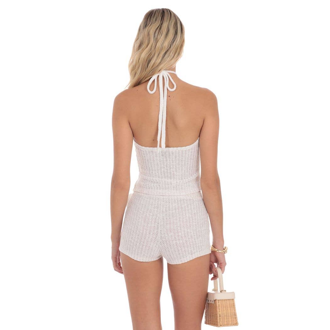 Crochet Rosette Halter Top