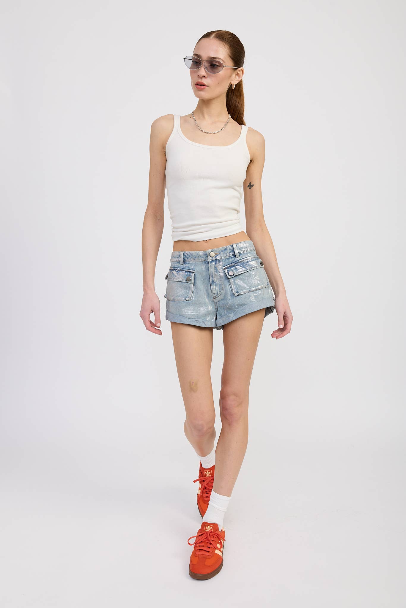 Low Waist Denim Shorts