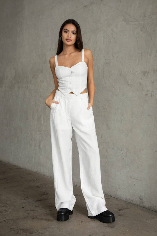 Linen Straight Leg Pants