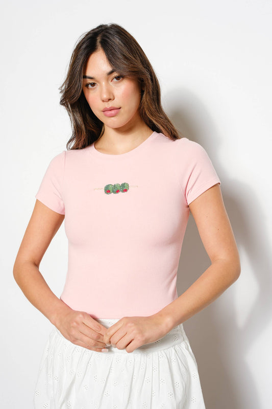Olive Beaded Tee